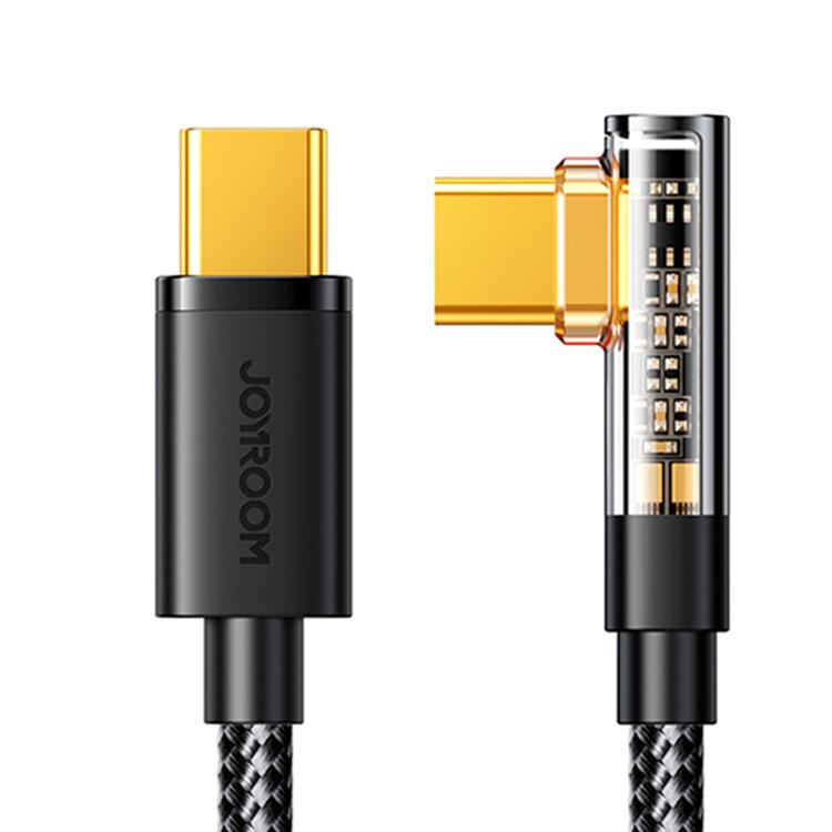 K P Joyroom Angled Usb C Till Usb C Kabel W M Svart P Themobilestore